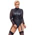 Cottelli Bondage Plus Size - Sort teddy med blondermer