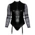Cottelli Bondage Plus Size - Sort teddy med blondermer
