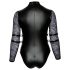 Cottelli Bondage Plus Size - Sort teddy med blondermer