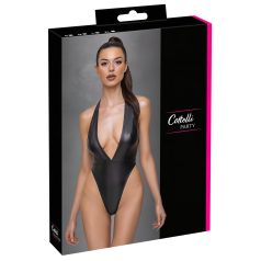 Cottelli Party - glitrende halterneck-body (svart) - M
