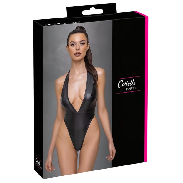 Cottelli Party - Glitrende Halterneck Body (Svart) - M