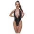 Cottelli Party - glitrende halterneck-body (svart) - M