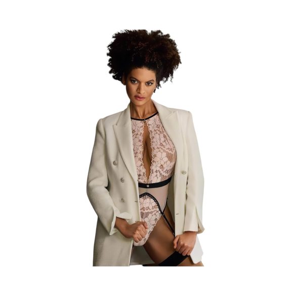 Obsessive Lilines - kropp med strømpebånd (rosa) - L/XL