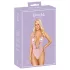 Kyssbar - body med rosebroderi (rosa)