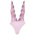 Kyssbar - body med rosebroderi (rosa)