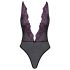 Kissbar - rosa brodert body (svart) - L/XL