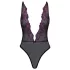 Kissbar - rosa brodert body (svart) - L/XL