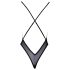 Kissbar - rosa brodert body (svart) - L/XL
