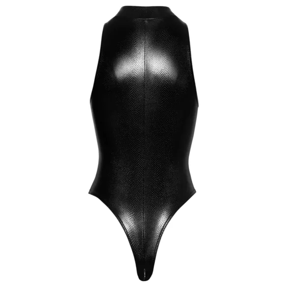 Noir - kroppsdrakt med slangeskinnsmønster (svart) - XL