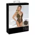 Abierta Fina - åpen blondeteddy med strass (svart) - L