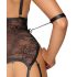 Cottelli Bondage - Åpen body med håndjern (svart)