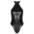 Noir - glansfull halterneck-body (svart)