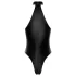 Noir - glansfull halterneck-body (svart)