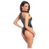 Noir - glansfull halterneck-body (svart) - M