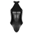 Noir - glansfull halterneck-body (svart) - L