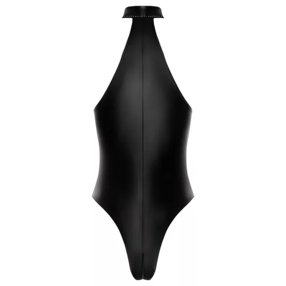 Noir - glansfull halterneck-body (svart) - L