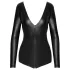 Noir - Glansfull Langermet Body (Svart)