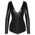 Noir - Glansfull Langermet Body (Svart) - M