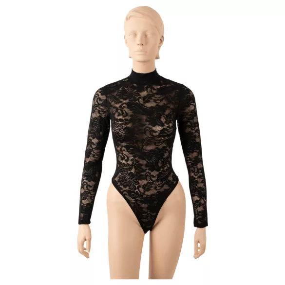 Cottelli - blondebody med lange ermer (svart) - S - M