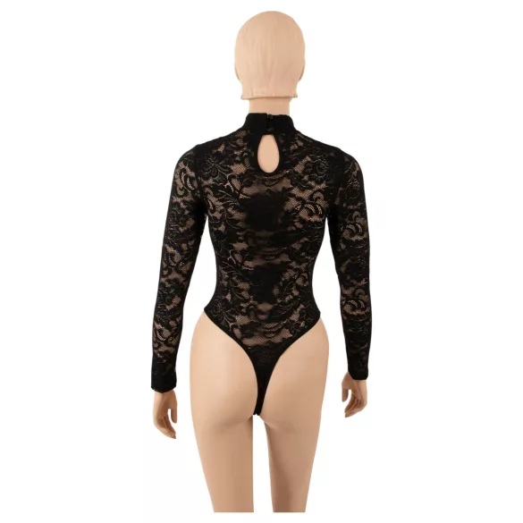 Cottelli - blondebody med lange ermer (svart) - S - M
