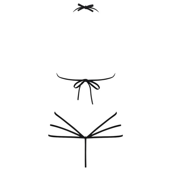 Obsessive - Dekorativ kroppsharness (svart) - S/M