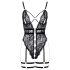 Cottelli - åpen stroppesexbody (svart) - M
