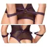 Cottelli Bondage - åpen body og håndleddsmansjetter (svart) - L