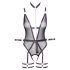 Cottelli Bondage - Åpen body og håndjern (svart) - L