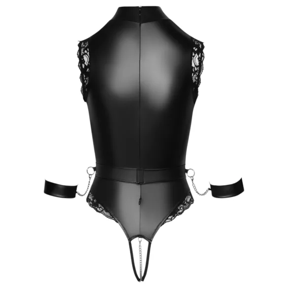 Cottelli Bondage - Åpen bryst-bodysuit (svart) - L