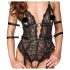 Cottelli Bondage - Åpen blondeteddy (svart) - M