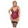 Cottelli Curves - blondebody med kjetting (rød) - 3XL