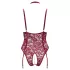 Cottelli Curves - blondebody med kjetting (rød) - 3XL