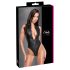 Cottelli - skinnende effekt body (svart) - M