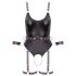 Cottelli - åpen bondage-body med håndjern (svart) - M