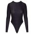 Cottelli - åpen rygg, glitrende body (svart)