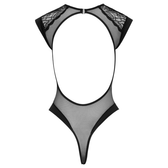 Cottelli - gjennomsiktig blondebody (svart) - L/XL