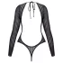Cottelli - stripete body med sølvtråd (svart) - S-L