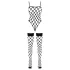 Cottelli Fantasy - nett body og stay-ups sett (svart) - S-L