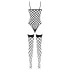 Cottelli Fantasy - nett body og stay-ups sett (svart) - S-L