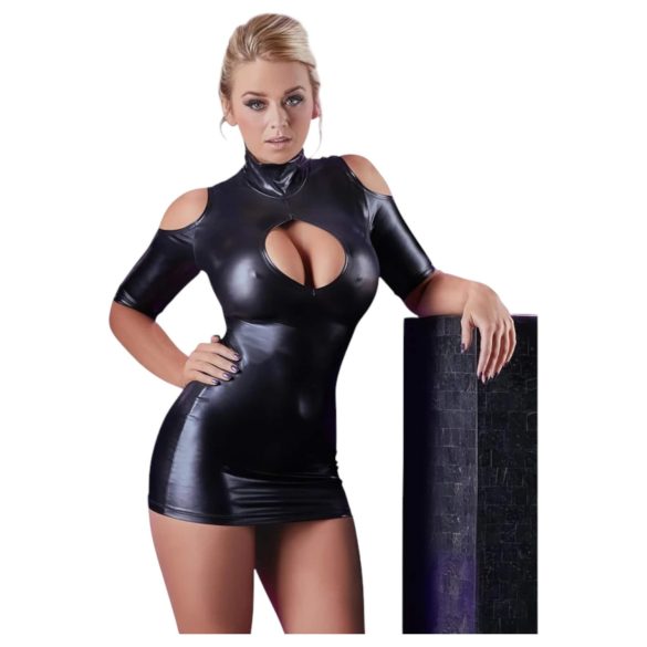 Cottelli - utskåret skulder partykjole (svart)