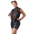 Cottelli Plus Size - skinnende chiffongkjole (svart) - 2XL