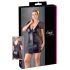 Cottelli Plus Size - Sort kjole med sløyfe og blonde detaljer - 2XL