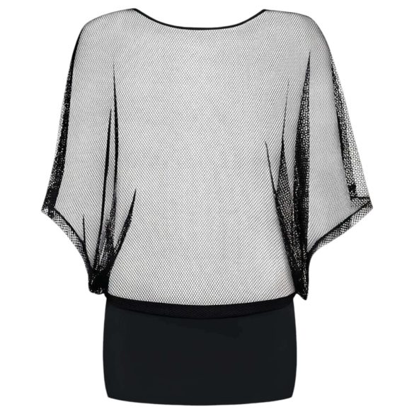 Obsessive Punker - gjennomsiktig minikjole og stringtruse (svart) - L/XL