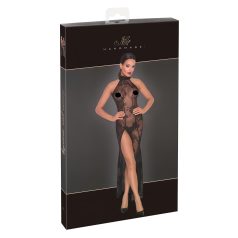 Noir - gjennomsiktig, blomstrete, lang kjole (svart)