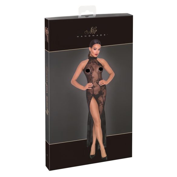 Noir - gjennomsiktig, blomstrete, lang kjole (svart)