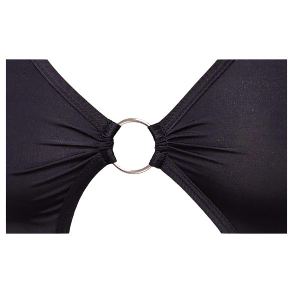 Cottelli Party - asymmetrisk, ringdetaljer kjole (svart)