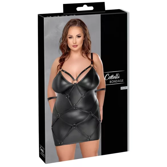 Cottelli Plus Size - Kjole med håndjern (svart)