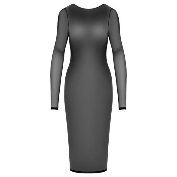 Cottelli Party - Gjennomsiktig kjole med glidelås (svart)