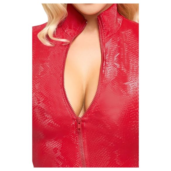 Cottelli - Rød minikjole med slangeskinnsmønster