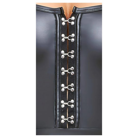 Cottelli - skinnende minikjole med plissert skjørt (svart) - L